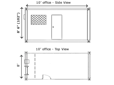 storage and shipping container rental specs 10' container